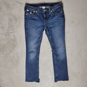 True Religion  Womens Bootcut Flap Jeans Blue Sz  29